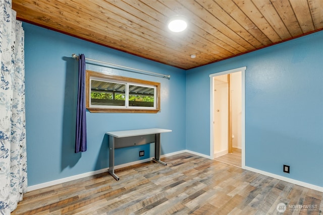 7311 Chambers Creek Rd W Unit 37, University Place, WA 98467 - spare room featuring wood finished floors, wooden ceiling, and baseboards