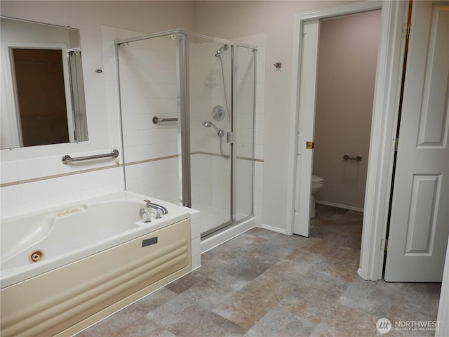 7819 Amethyst Loop NW, Silverdale, WA 98383 - full bathroom featuring a shower stall, toilet, and a bath