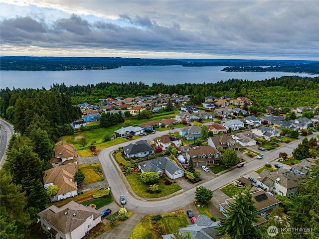 7819 Amethyst Loop NW, Silverdale, WA 98383 - aerial view of property and surrounding area featuring nearby suburban area and a large body of water