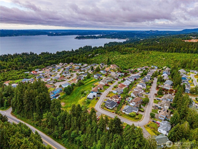 7819 Amethyst Loop NW, Silverdale, WA 98383 - aerial overview of property's location featuring a heavily wooded area, nearby suburban area, and a nearby body of water