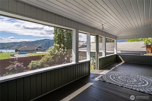 595 Division St, Manson, WA 98831 - unfurnished sunroom with a mountain view