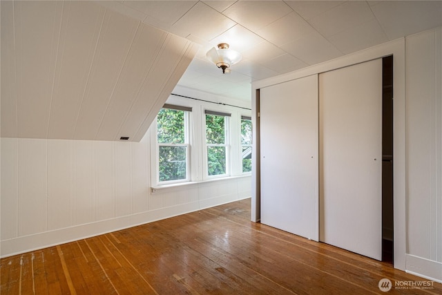 595 Division St, Manson, WA 98831 - unfurnished bedroom featuring hardwood / wood-style floors and a closet