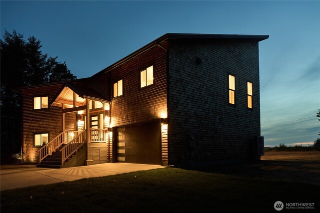 27208 J Ln, Ocean Park, WA 98640 - view of front of property with driveway and an attached garage