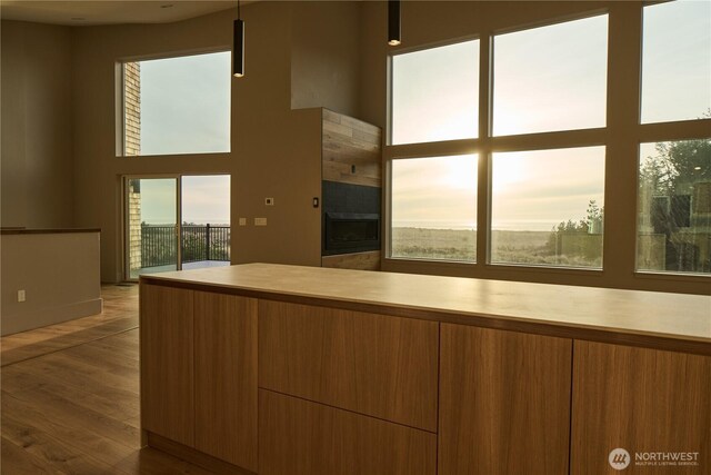 27208 J Ln, Ocean Park, WA 98640 - kitchen featuring dark wood-type flooring and modern cabinets