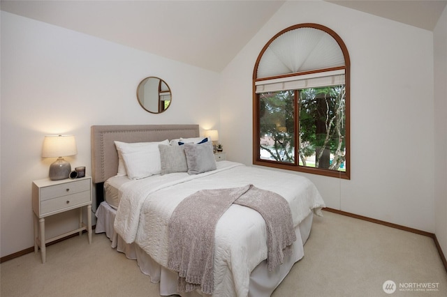 11423 NE 104th St, Kirkland, WA 98033 - carpeted bedroom with lofted ceiling and baseboards