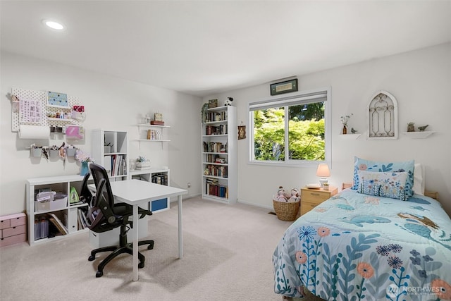 3924 Montgomery Ct, Mount Vernon, WA 98274 - bedroom featuring carpet, a desk, and recessed lighting