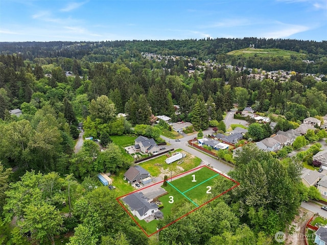 23516 20th Ave W, Bothell, WA 98021 - aerial view of residential area featuring property parcel outlined