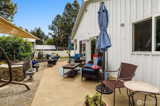 1811 Hundley Rd, Cle Elum, WA 98922 - view of patio featuring an outdoor hangout area and fence