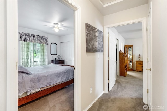 1811 Hundley Rd, Cle Elum, WA 98922 - carpeted bedroom with baseboards and ceiling fan