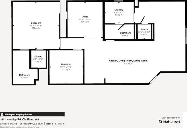 1811 Hundley Rd, Cle Elum, WA 98922 - property floor plan