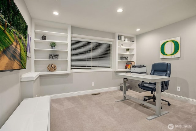 9209 SE 57th St, Mercer Island, WA 98040 - office featuring carpet flooring, recessed lighting, and baseboards