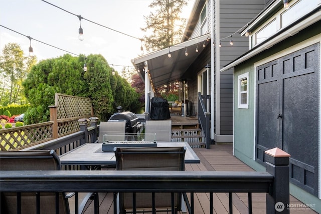 4279 H Street Rd, Blaine, WA 98230 - deck with outdoor dining space and a grill