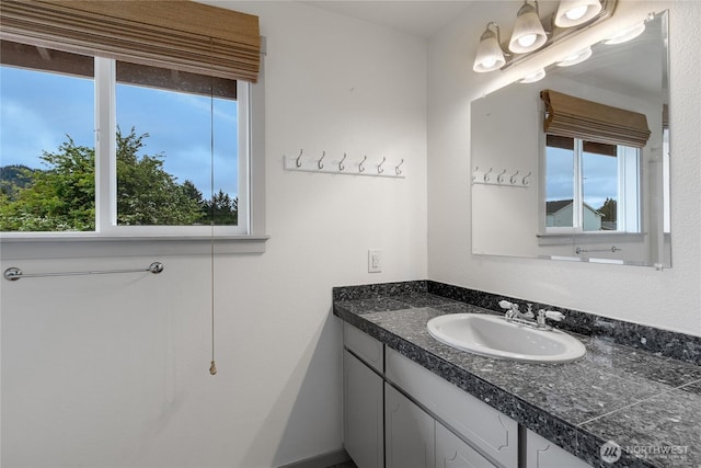 211 Blake St, Enumclaw, WA 98022 - bathroom with vanity and healthy amount of natural light