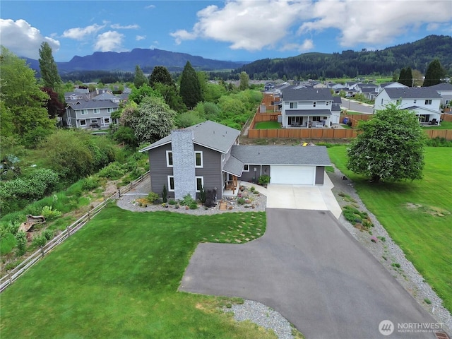 211 Blake St, Enumclaw, WA 98022 - aerial view of residential area with a mountainous background
