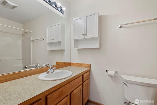 1114 Sinclair Way Unit 63, Burlington, WA 98233 - bathroom featuring toilet, vanity, and a shower