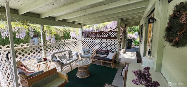 82 Marjory Ln, Sequim, WA 98382 - view of patio / terrace with an outdoor hangout area