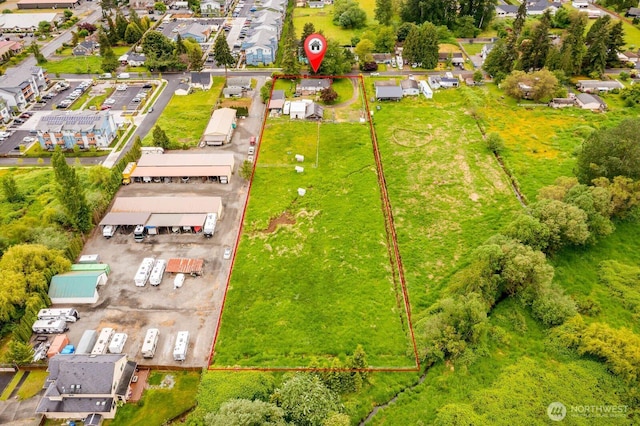 5809 162nd Ave E, Sumner, WA 98390 - aerial view of property and surrounding area with property parcel outlined