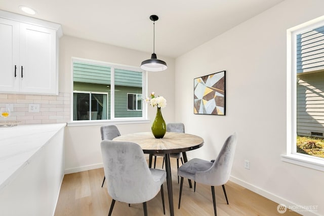 13412 11th Ave W, Everett, WA 98204 - dining room featuring light wood-type flooring, baseboards, and plenty of natural light
