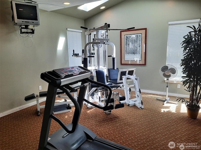 25025 SE Klahanie Blvd Unit D204, Sammamish, WA 98029 - workout area with carpet floors, baseboards, and recessed lighting
