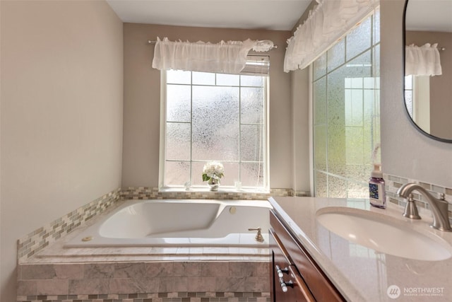 7611 176th Ave E, Bonney Lake, WA 98391 - full bath with vanity and a garden tub