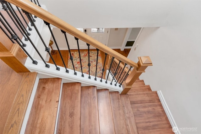7611 176th Ave E, Bonney Lake, WA 98391 - staircase with baseboards