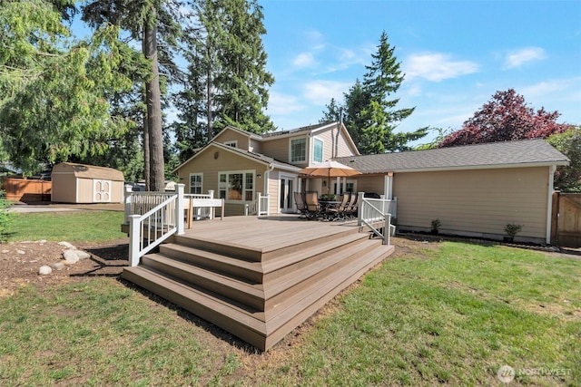 7611 176th Ave E, Bonney Lake, WA 98391 - back of house featuring a deck and a yard