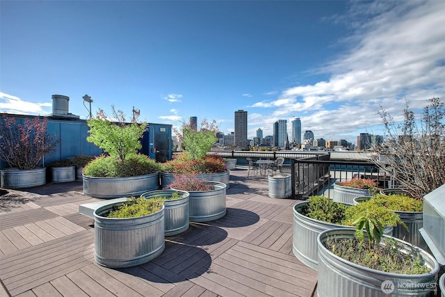 1414 12th Ave Unit 504, Seattle, WA 98122 - wooden deck with a skyline view