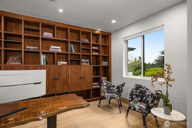 8926 NE 36th St, Yarrow Point, WA 98004 - office with wood finished floors and recessed lighting