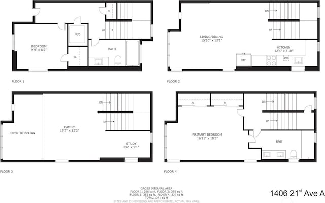 1406 21st Ave Unit A, Seattle, WA 98122 - floor plan / room layout