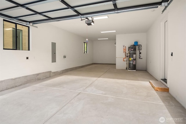 11320 113th Pl NE, Kirkland, WA 98033 - garage with strapped water heater, a garage door opener, and electric panel