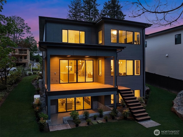 11320 113th Pl NE, Kirkland, WA 98033 - rear view of property featuring stairs and a patio area