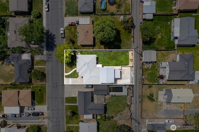 513 K St SW, Quincy, WA 98848 - aerial overview of property's location with property boundaries highlighted and nearby suburban area
