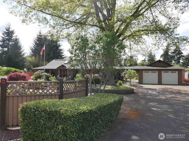 ranch-style house with a garage