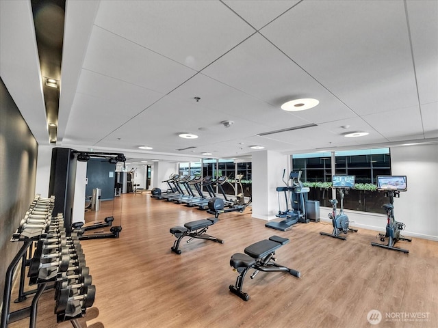 1808 Minor Ave Unit 501, Seattle, WA 98101 - workout area featuring wood finished floors
