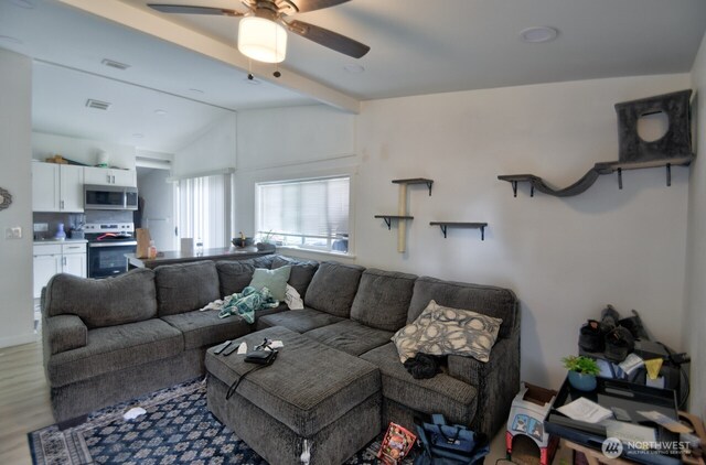 44094411 21st Ct SE, Lacey, WA 98503 - living area featuring ceiling fan and wood finished floors