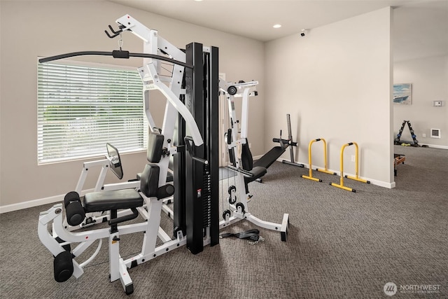 23503 55th Ave S, Kent, WA 98032 - workout area featuring carpet floors and baseboards