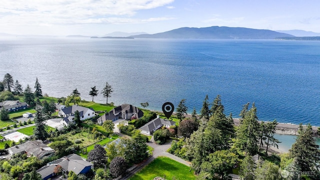 100 Willow Rd, Bellingham, WA 98225 - drone / aerial view of a water and mountain view