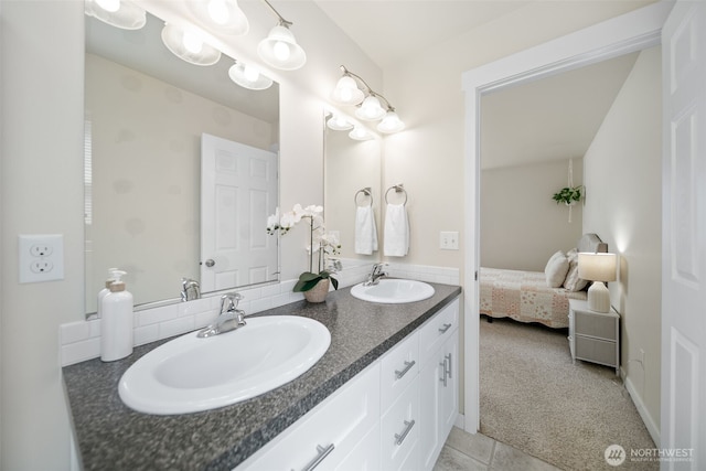 1620 2nd Ave SW, Quincy, WA 98848 - ensuite bathroom featuring double vanity and tile patterned flooring