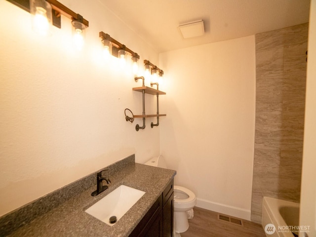 2840 SW 342nd St, Federal Way, WA 98023 - bathroom with vanity, a bathtub, wood finished floors, and a shower