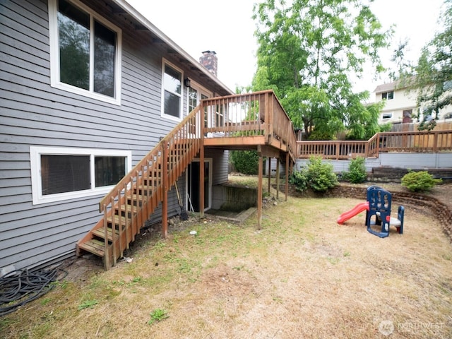 2840 SW 342nd St, Federal Way, WA 98023 - view of yard with stairs and a deck