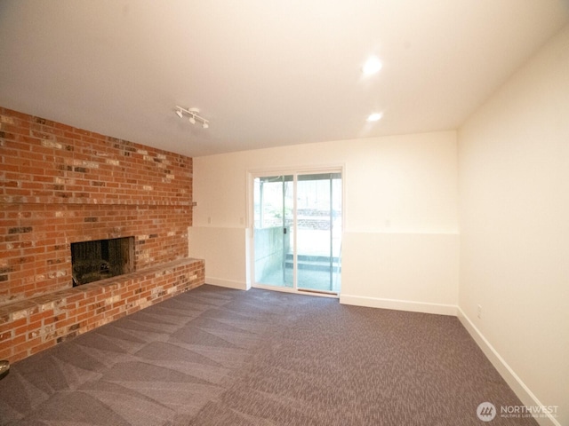 2840 SW 342nd St, Federal Way, WA 98023 - unfurnished living room with carpet and a fireplace