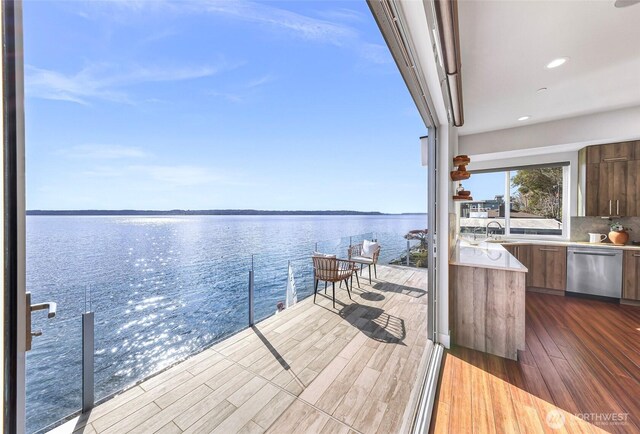 12065 30th Ave SW, Burien, WA 98146 - dock area with a water view and a sink