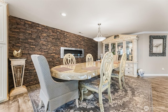 3001 163rd St E, Tacoma, WA 98446 - dining area with light wood-style flooring, baseboards, and recessed lighting