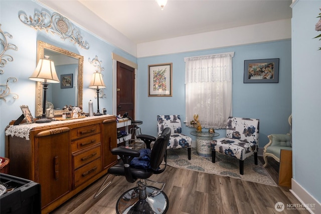 214 N 4th St, Mount Vernon, WA 98273 - office space with dark wood-style flooring and baseboards