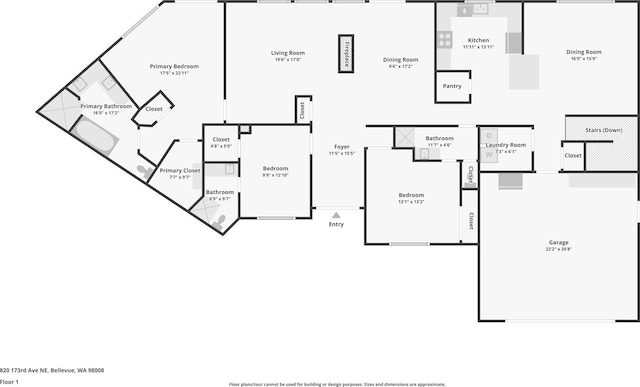 820 173rd Ave NE, Bellevue, WA 98008 - room layout