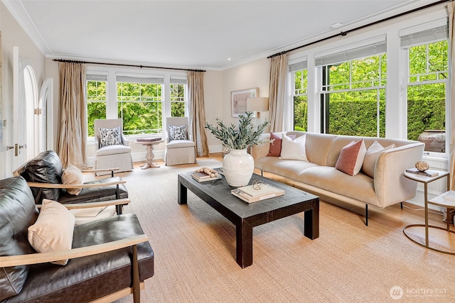 903 W Newell St, Seattle, WA 98119 - living area with healthy amount of natural light and ornamental molding