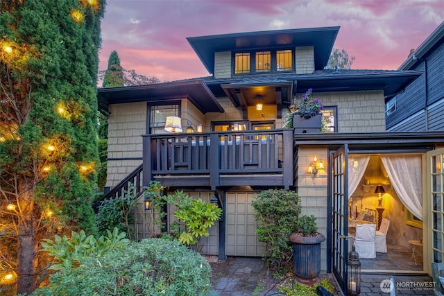 903 W Newell St, Seattle, WA 98119 - back of property with a balcony and stairs
