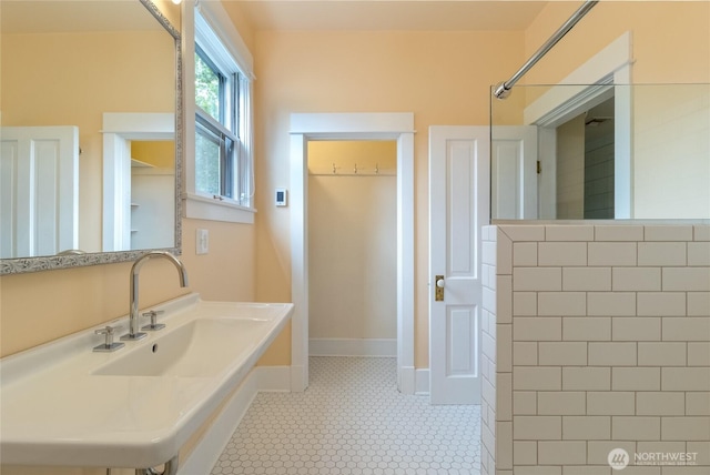 830 Boyer Ave, Walla Walla, WA 99362 - full bathroom with a sink, baseboards, and a shower