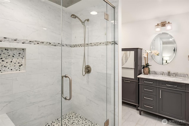 16929 Inglewood Rd NE Unit C206, Kenmore, WA 98028 - full bathroom with a shower stall and vanity