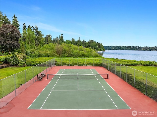 16929 Inglewood Rd NE Unit C206, Kenmore, WA 98028 - view of tennis court with a water view